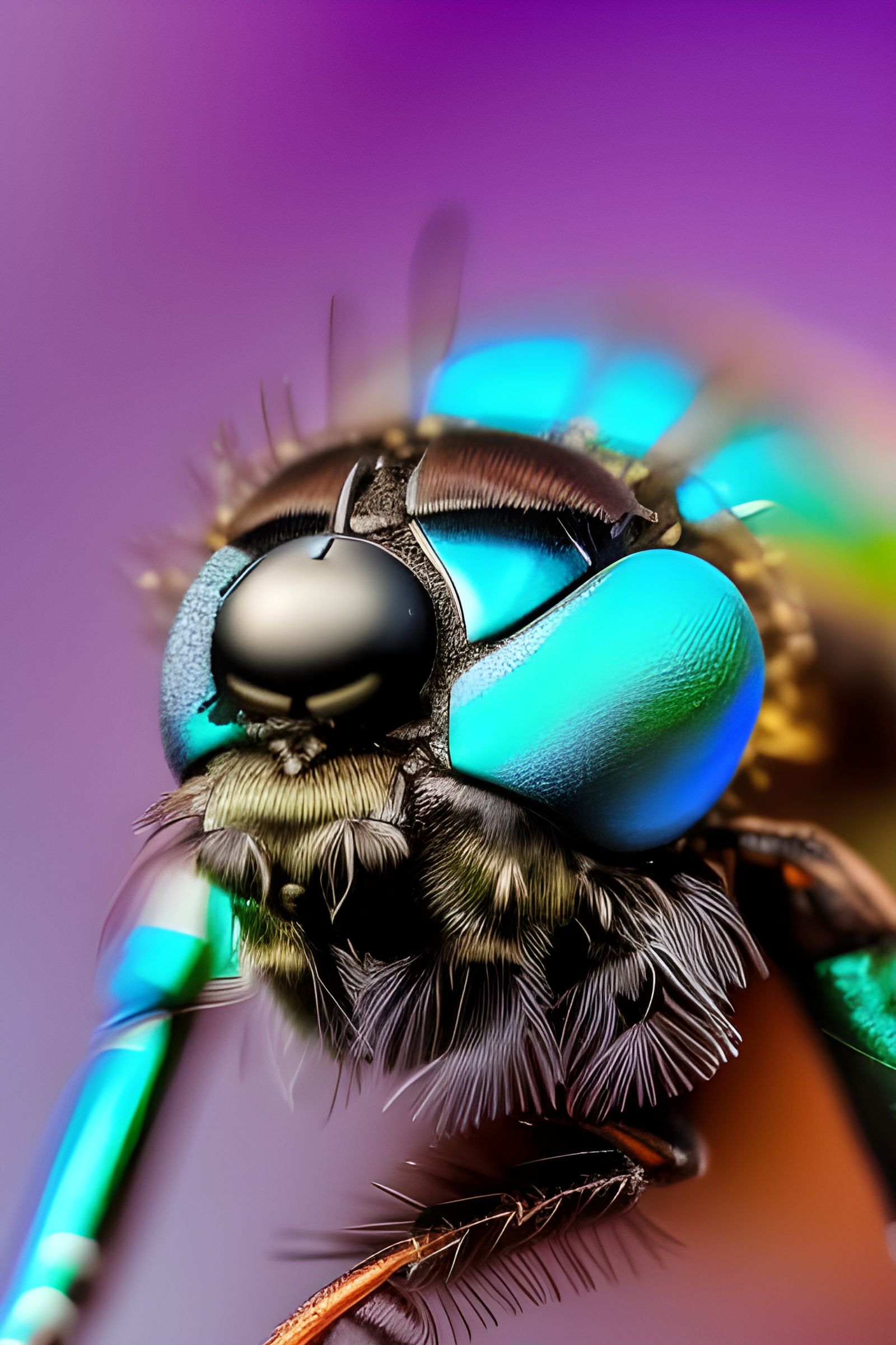 Metallic Tachinid Fly Macro Close-Up in 8K
