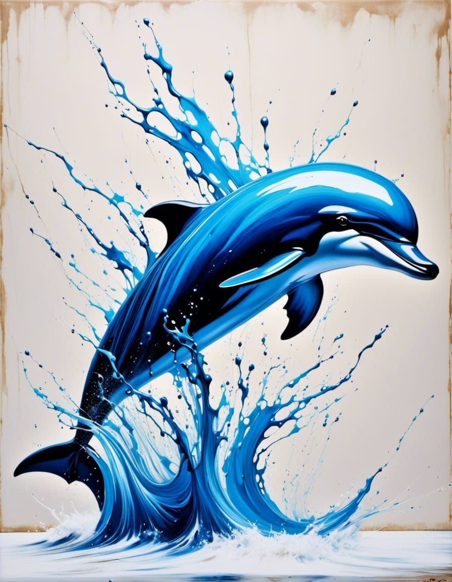 Dolphin in blue