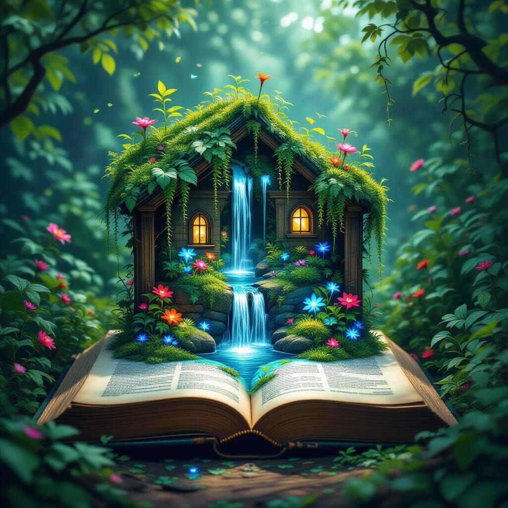 Secret Garden Blooms from Antique Book