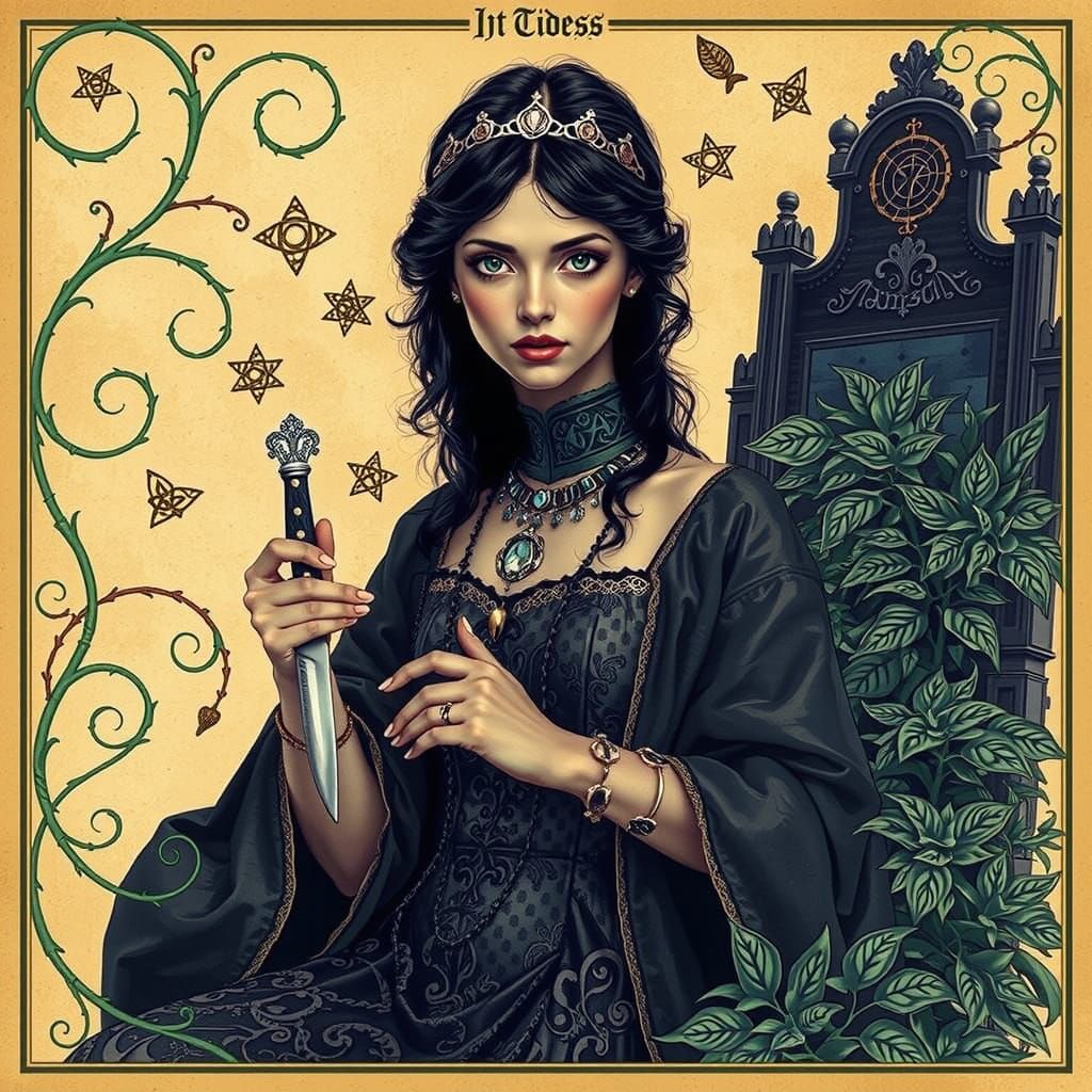 Regal Art Nouveau Princess with Mystical Aura
