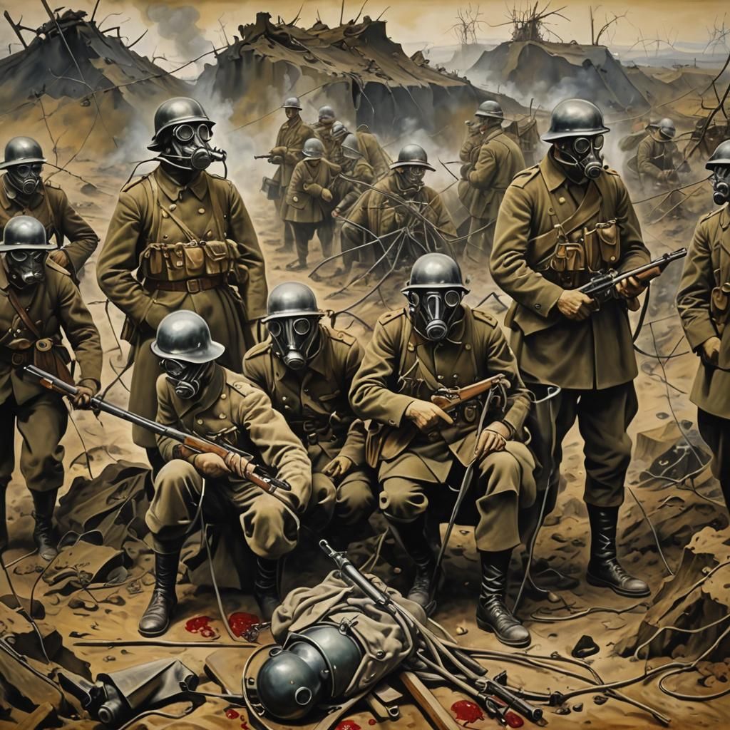 Surreal World War I Battlefield in Dali Style