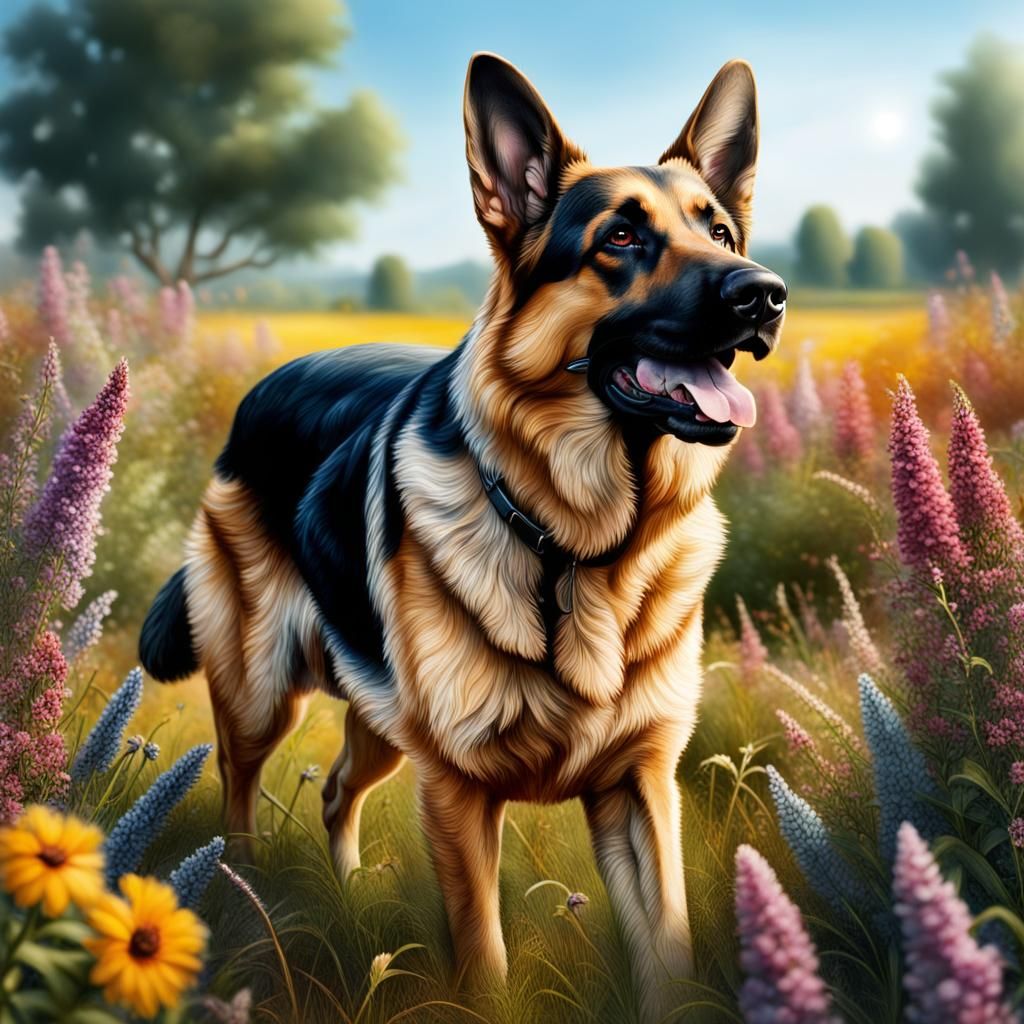 A German shepherd