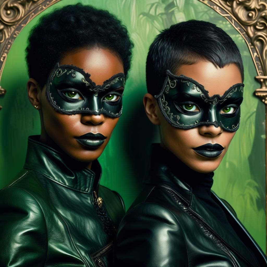 Masked Women in Dark Fantasy Style