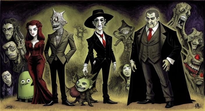 Vampires and Monsters in a Dark Fantasy Wonderland