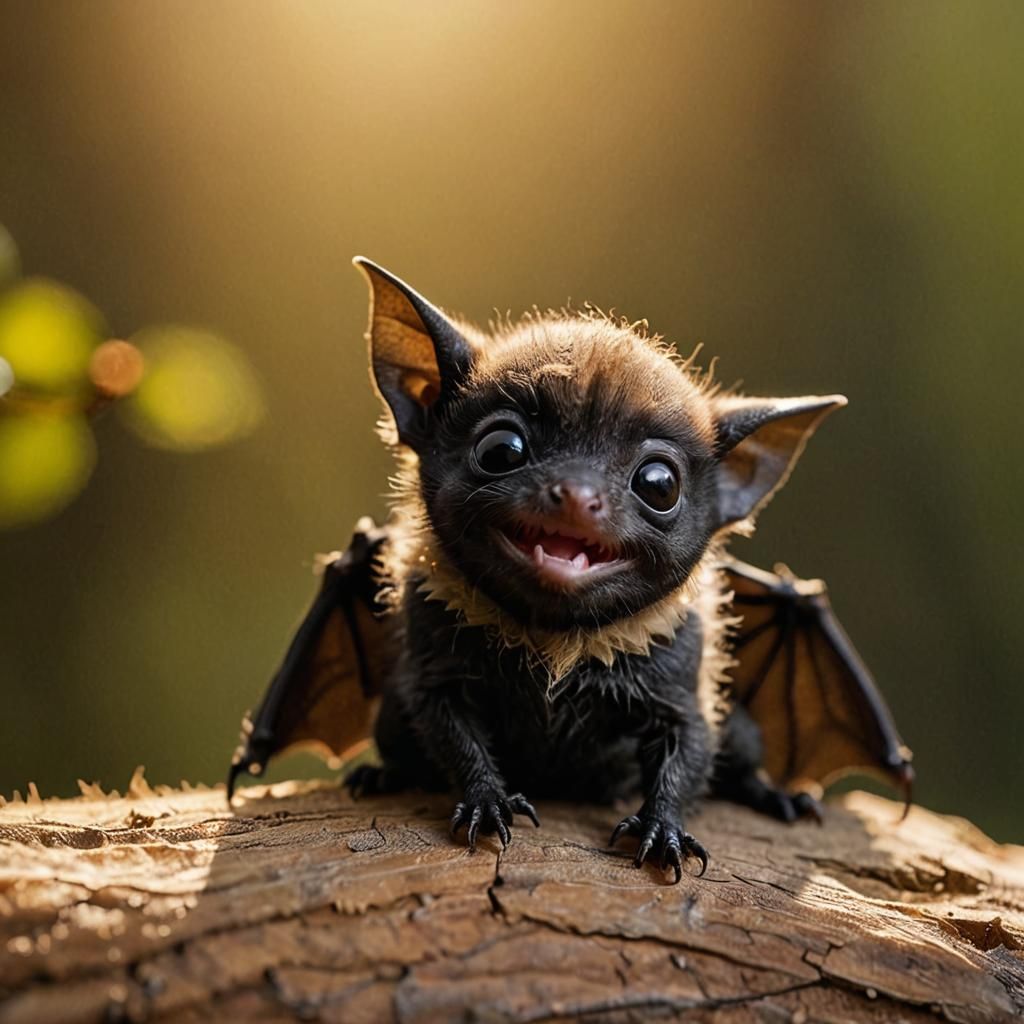 Macro Photo of a Miniature Bat Baby