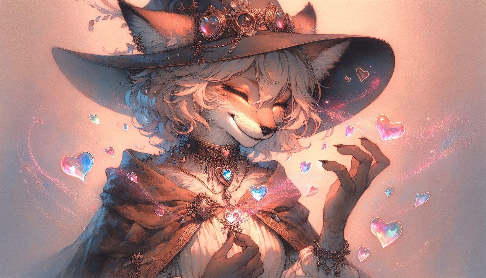 Soft Anime Lynx Lost in Love's Enchantment