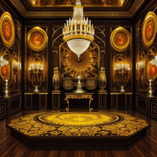 Fractal Elegance in St. Petersburg's Amber Room