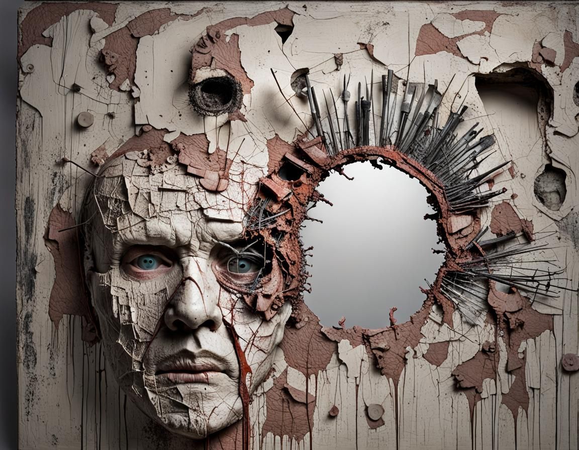 Surreal Mannequin Serial Killer in Vintage Style