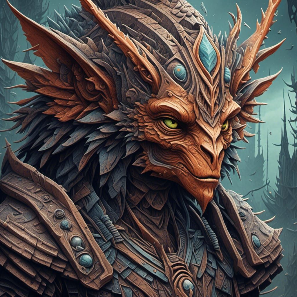 Goblin in Swamp: Hand-Drawn Fantasy Illustration