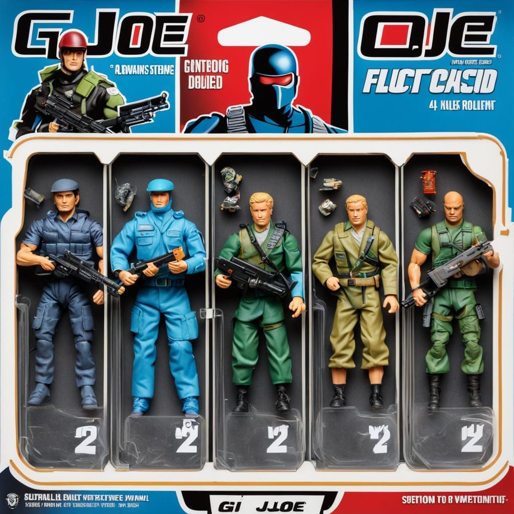 Vintage GI Joe Action Figures in Assortment Box Set