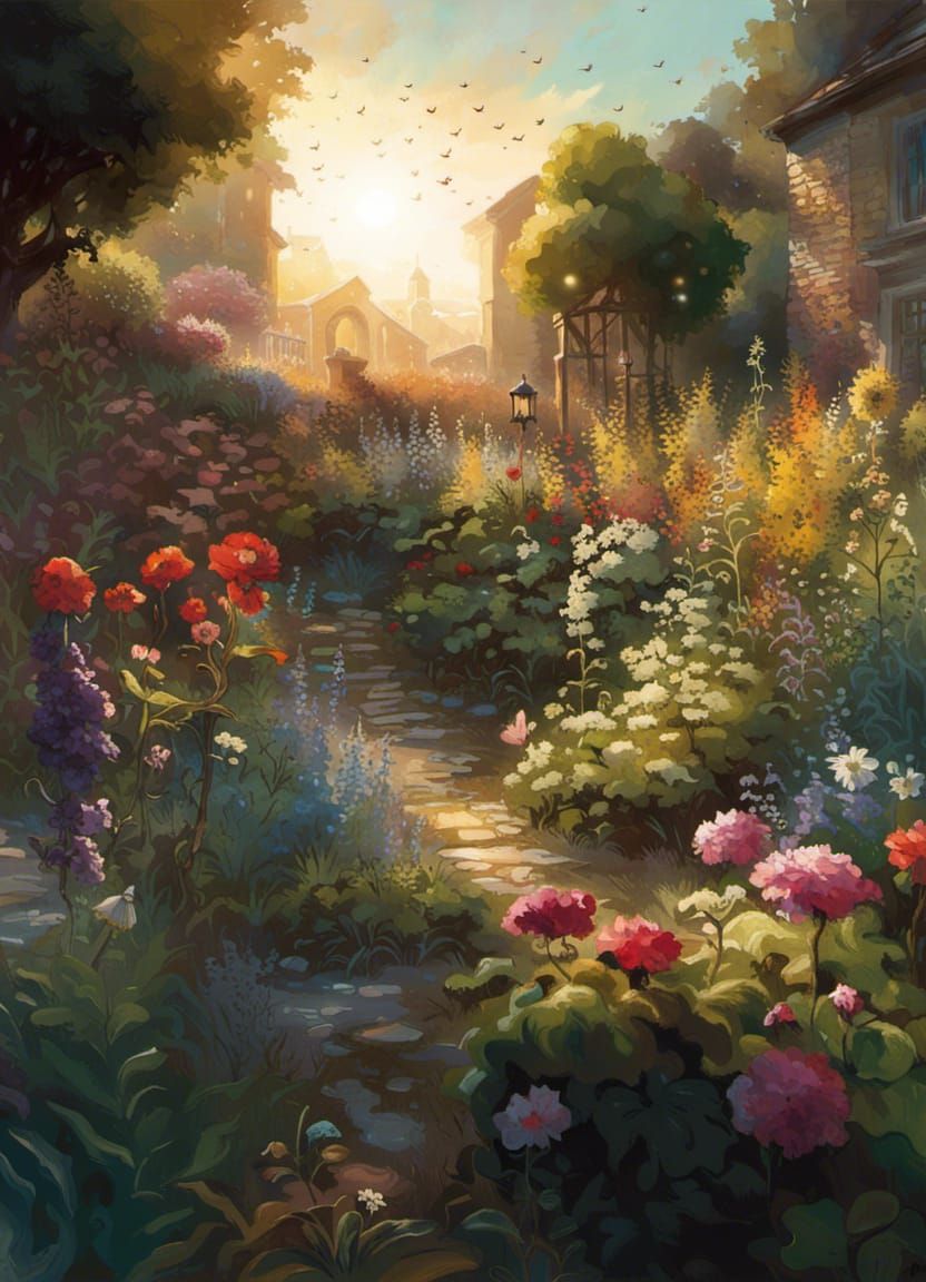 English Country Manor & Herb Garden