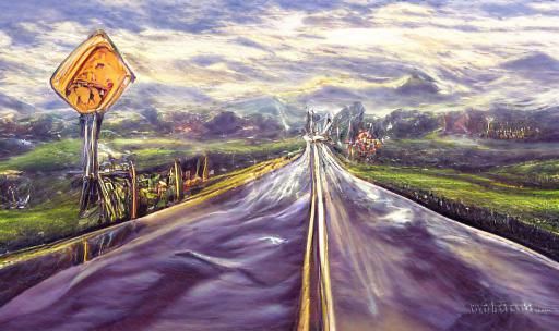 Ethereal Fantasy Landscape in Kinkade Style