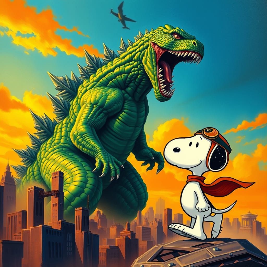 Godzilla Vs Snoopy