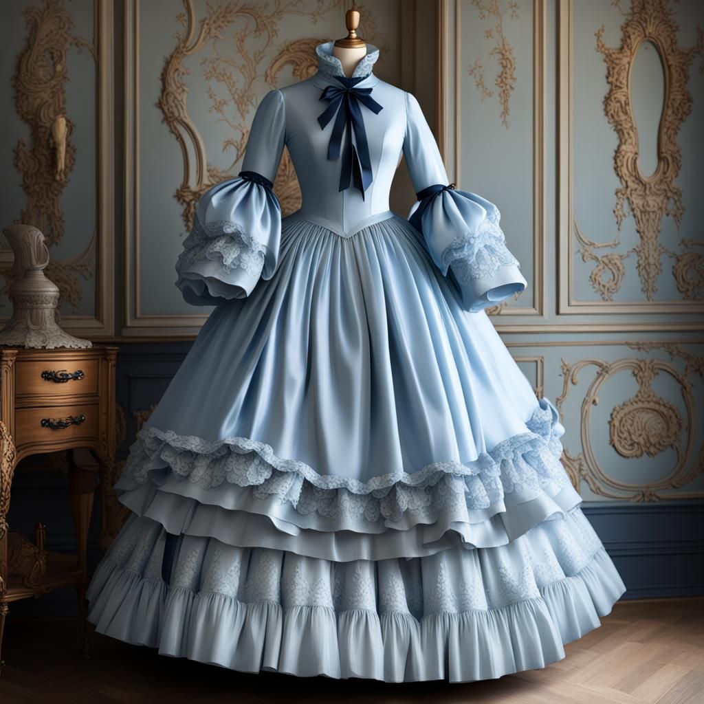 Rococo Princess Dress on Dress Form