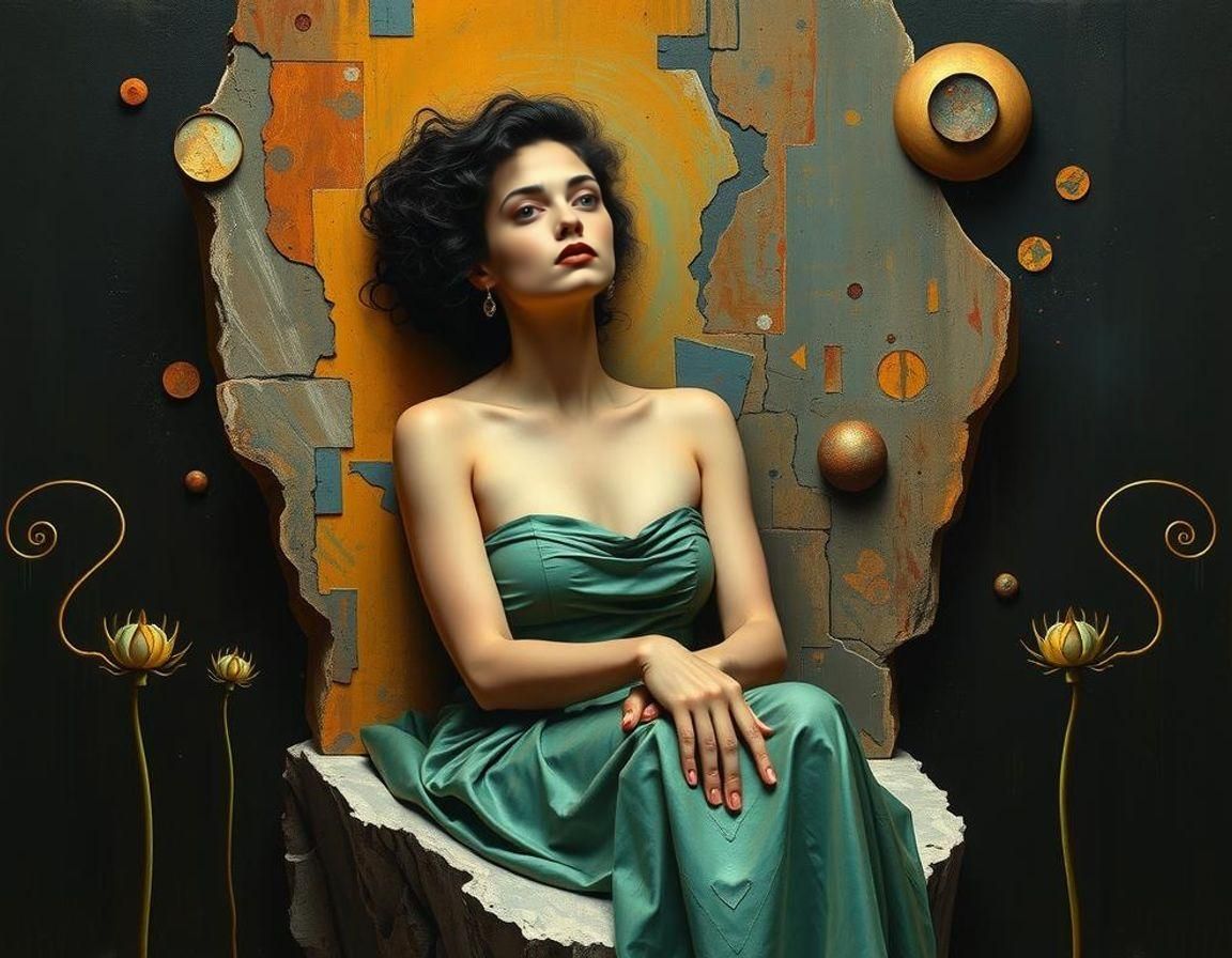 Abstract Primary Color Forms: Surreal Geometric Composition