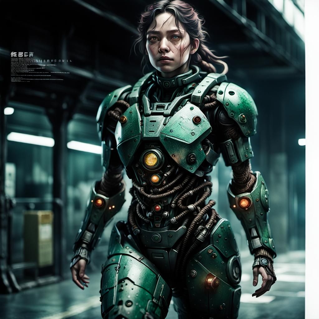 Borg Female Portrait in Anime Key Visual Style