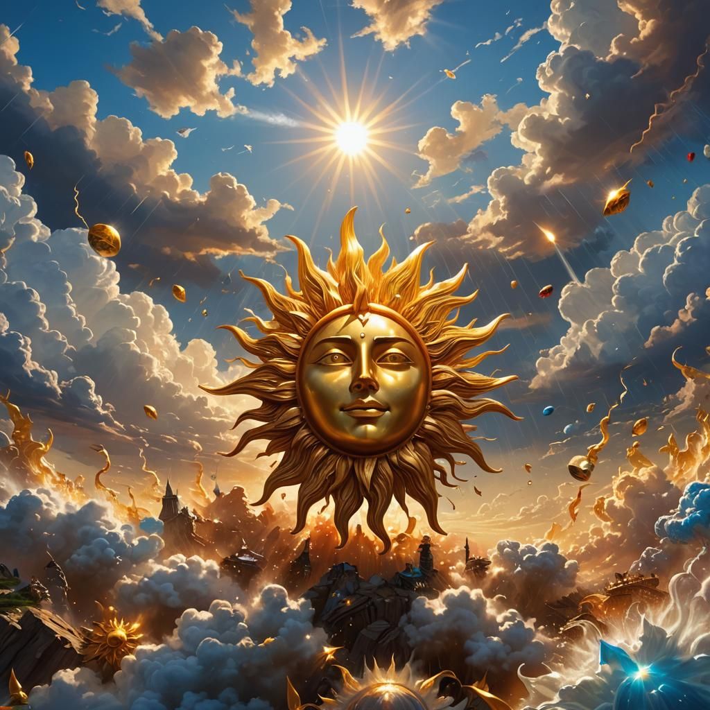 Hyperrealistic Colorful Scene with Dramatic Lighting