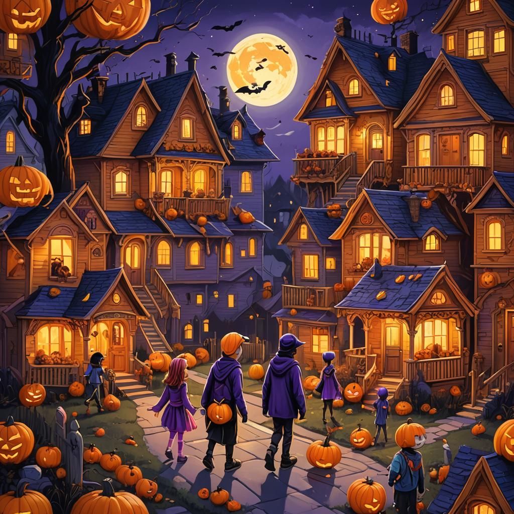 Spooky Halloween Night: Fantasy Concept Art