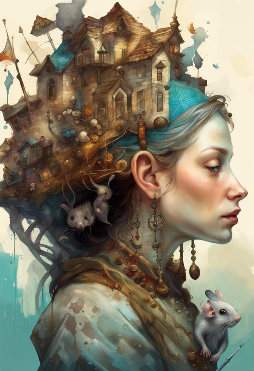 Mouse Cheese Museum Portrait: Fantasycore Masterpiece