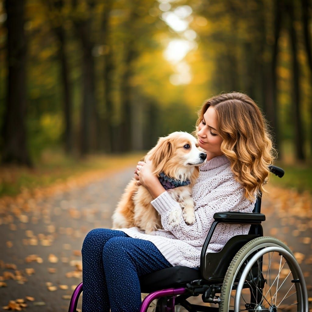 Unconditional Pet Love: Woman in Wheelchair