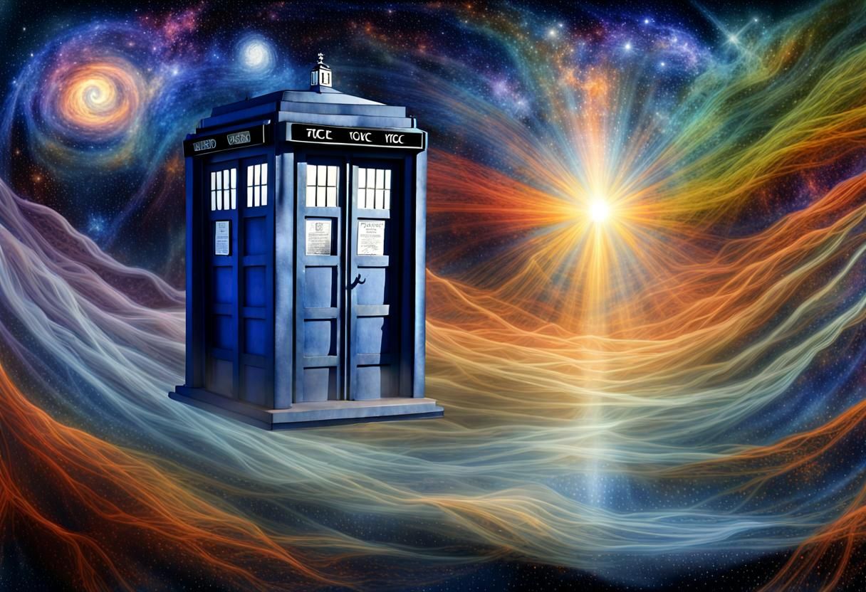 Doctor Who TARDIS in Transcendental Tapestry Style