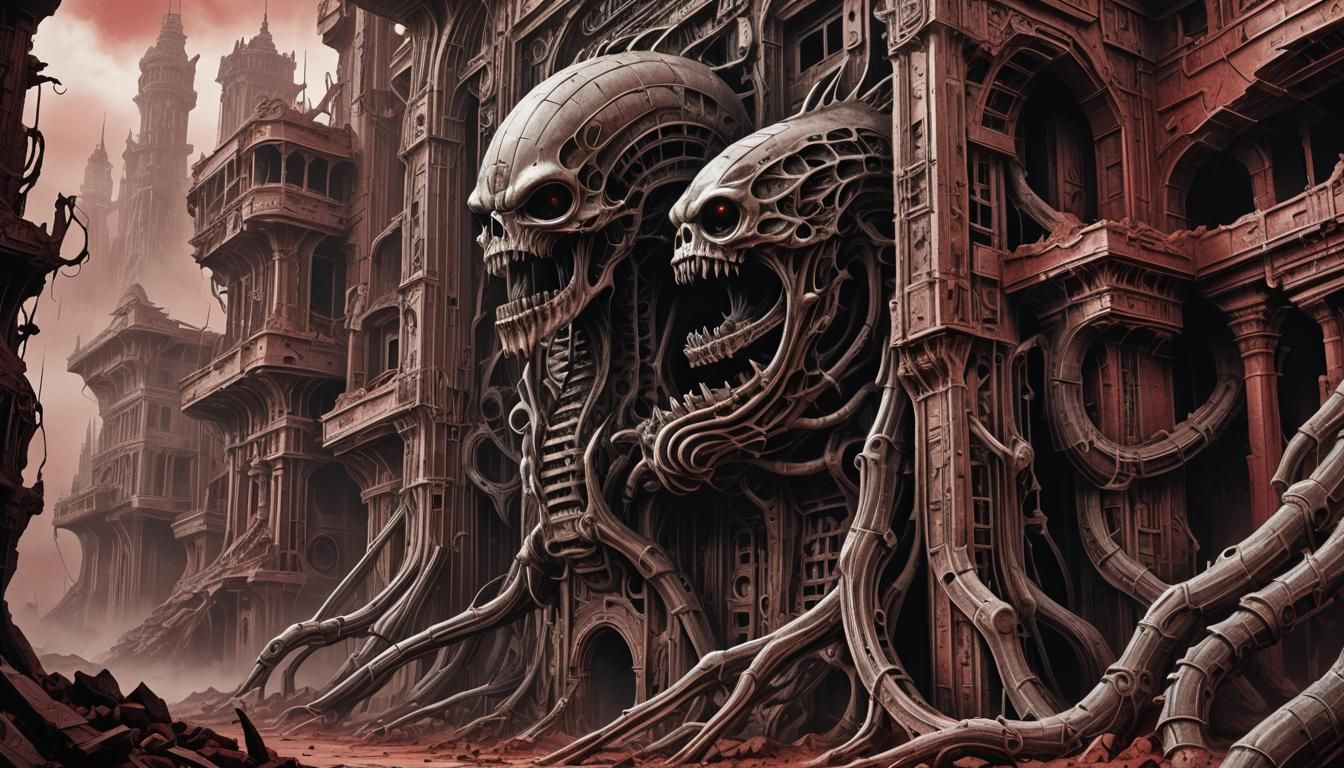 Martian Ruins in Polish Comic Book Style