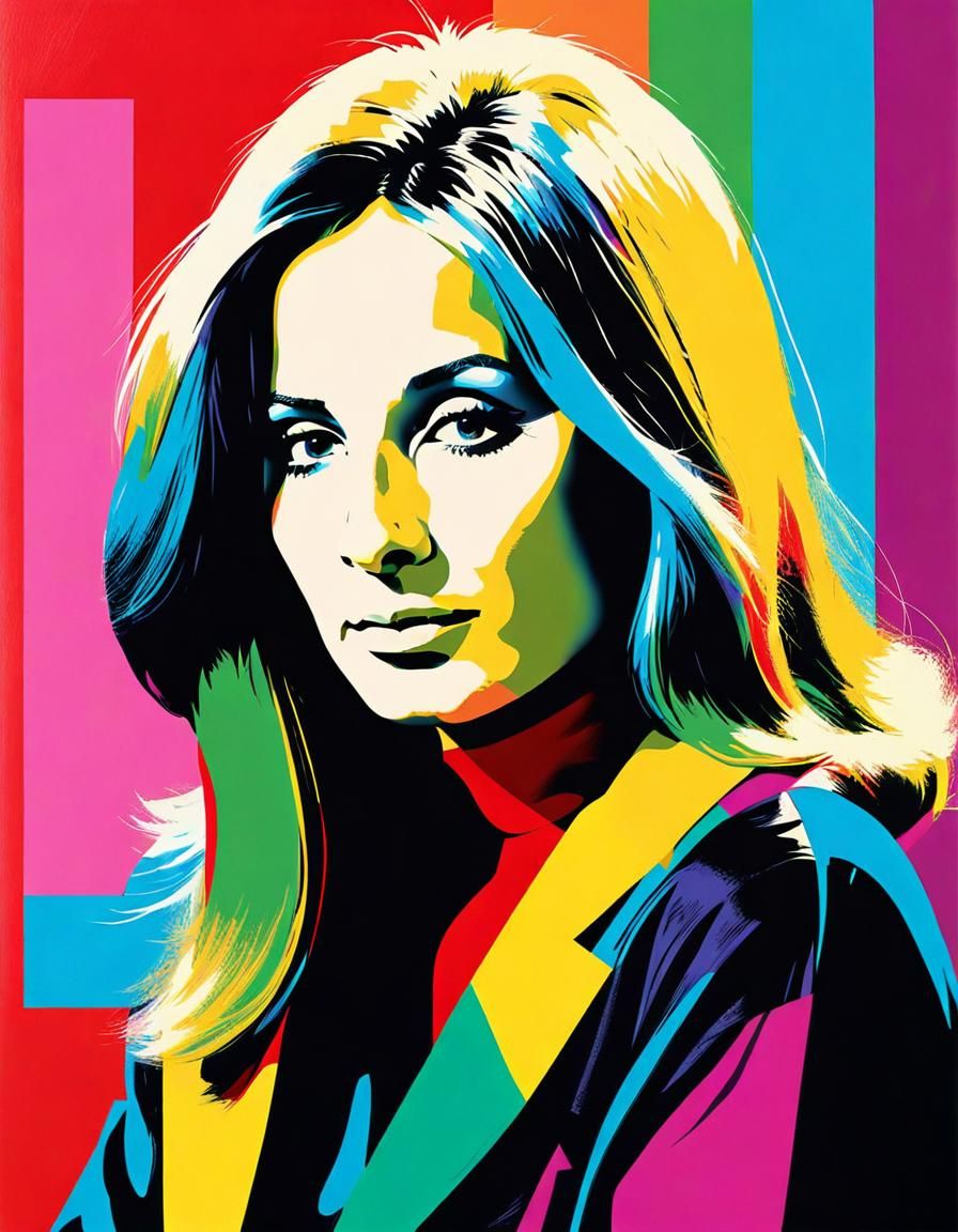 Barbra Streisand in Pop Art Style