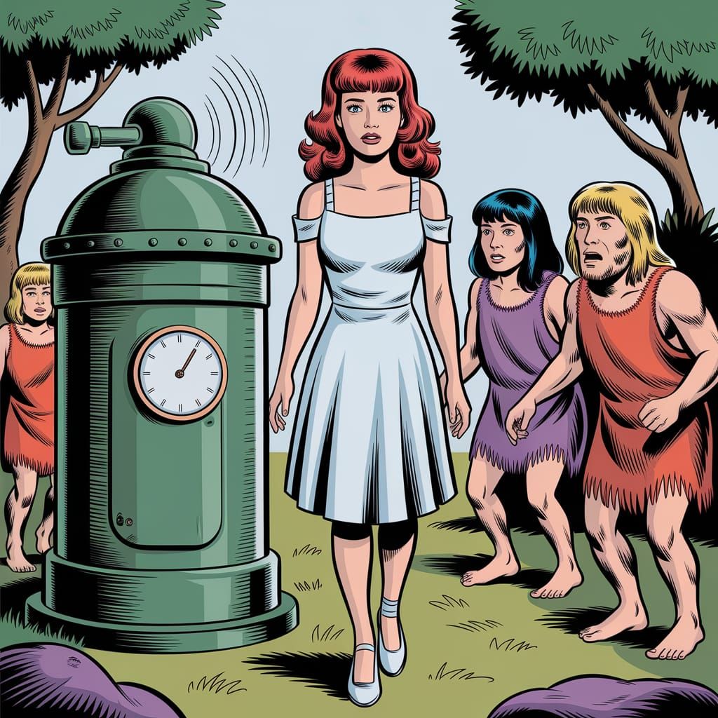 Time Traveler Encounters Curious Stone Age Tribe