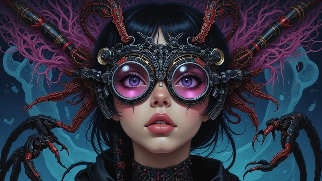 Woman Sees Demons with Futuristic Glasses