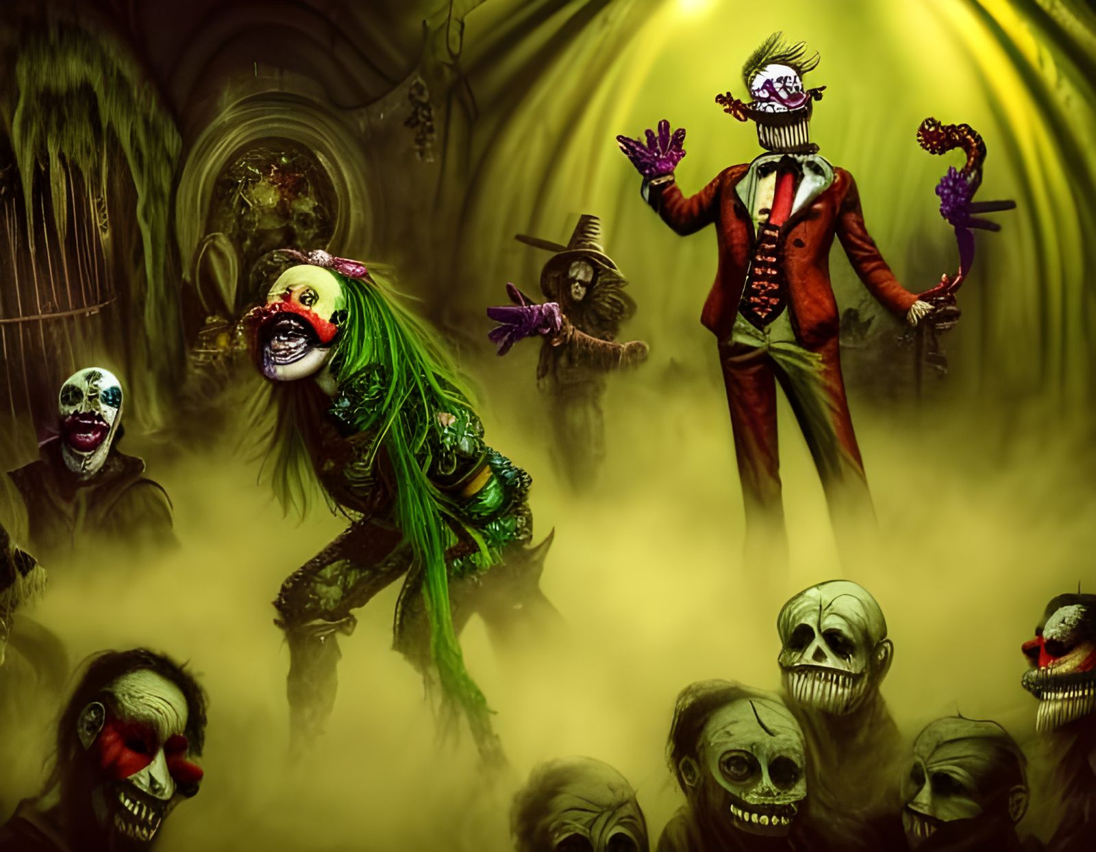Mutant Clowns Celebrate at Death Circus Jamboree