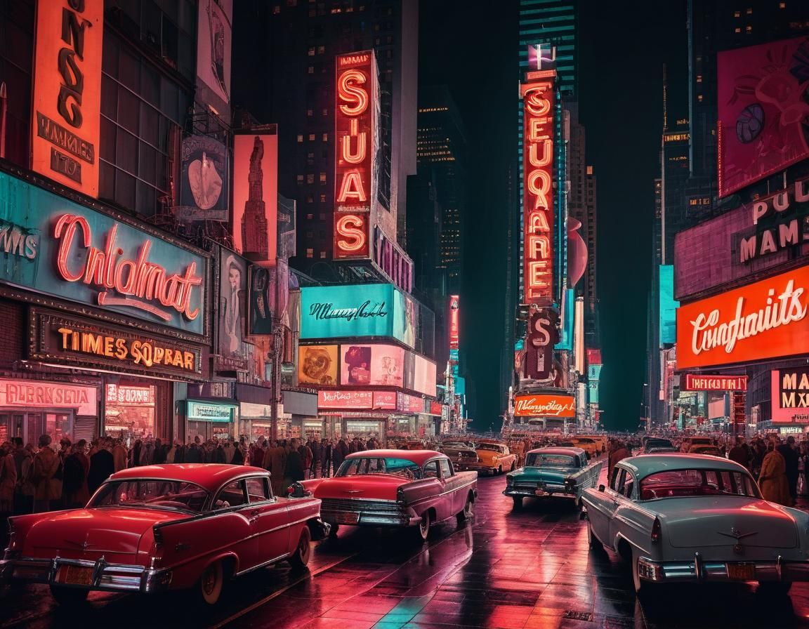 1950s Times Square Neon Spectacle