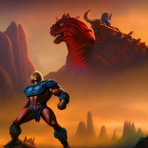 He-Man Masters of the Universe in Detailed Painting