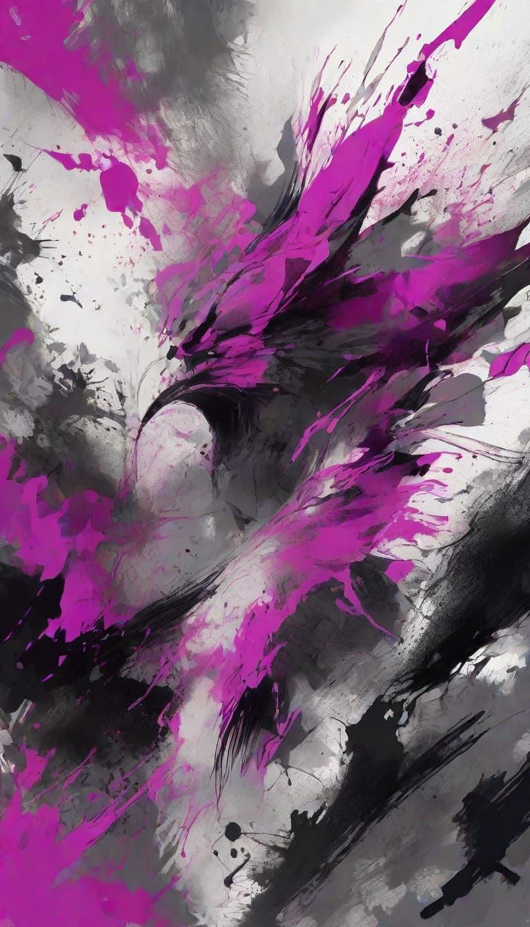 Celestial Deity with Broadsword in Mixed-Media Illustration