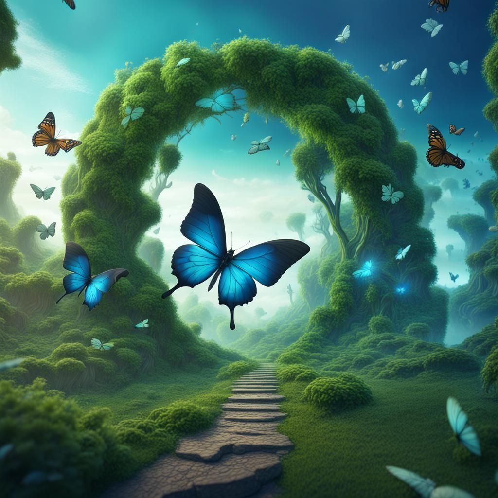 Environment Protection Butterfly Fantasy Concept Art