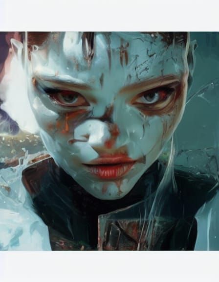 Edgy Woman's Portrait in Gothic Digital Art