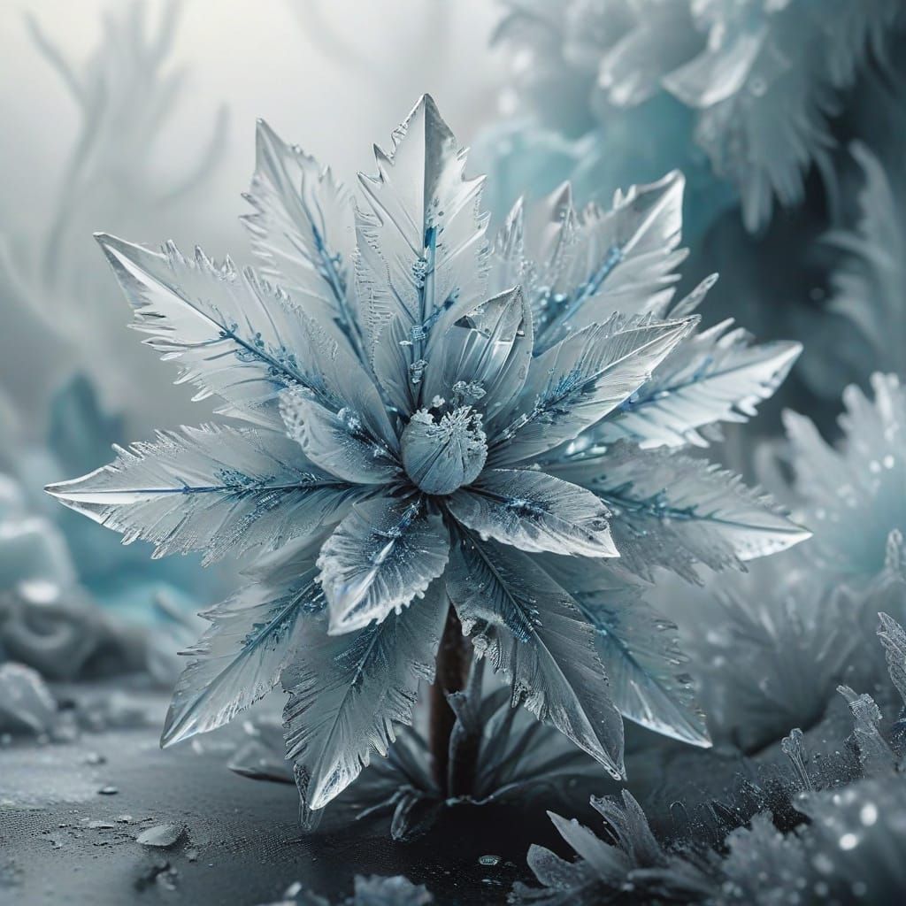 Ethereal Frosty Bloom in Crystal Clarity