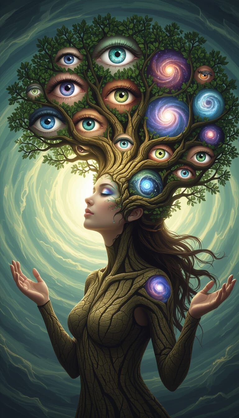 Blooming Tree of Eyes in Fantasy Art