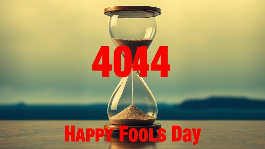 Surrealistic Hourglass Art in Bold Red