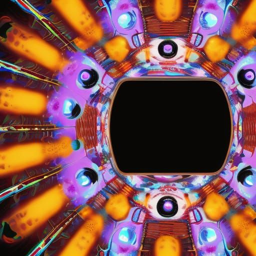 Melting-Head Androids in Psychedelic Sci-Fi Landscape