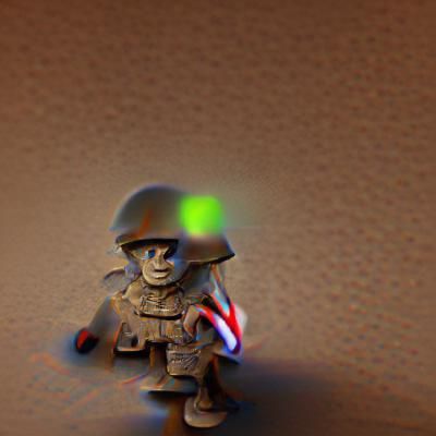 Forgotten Soldier in Flickering Light