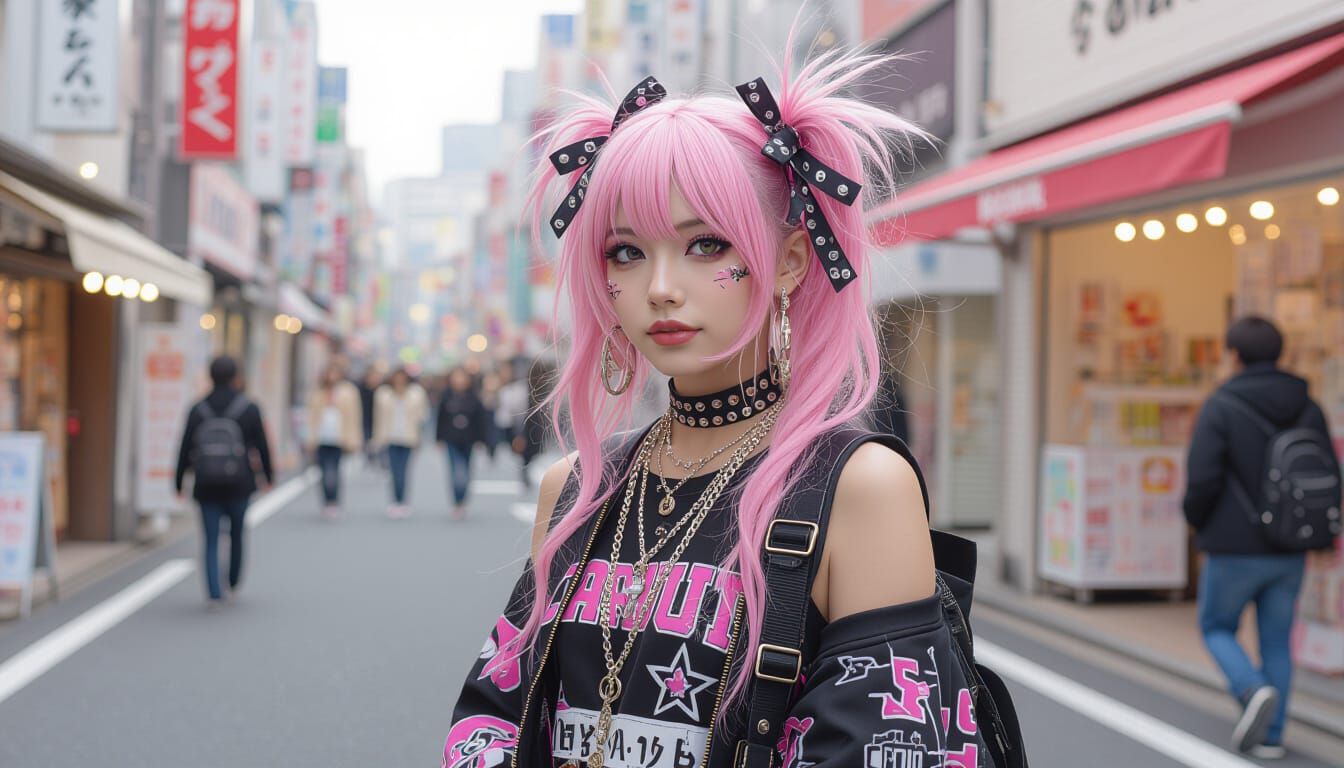 Punk Gyaru Girl: Okinawa, Shibuya, Harajuku Style