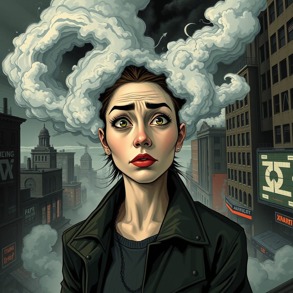 Awakening in a Dystopian Cityscape