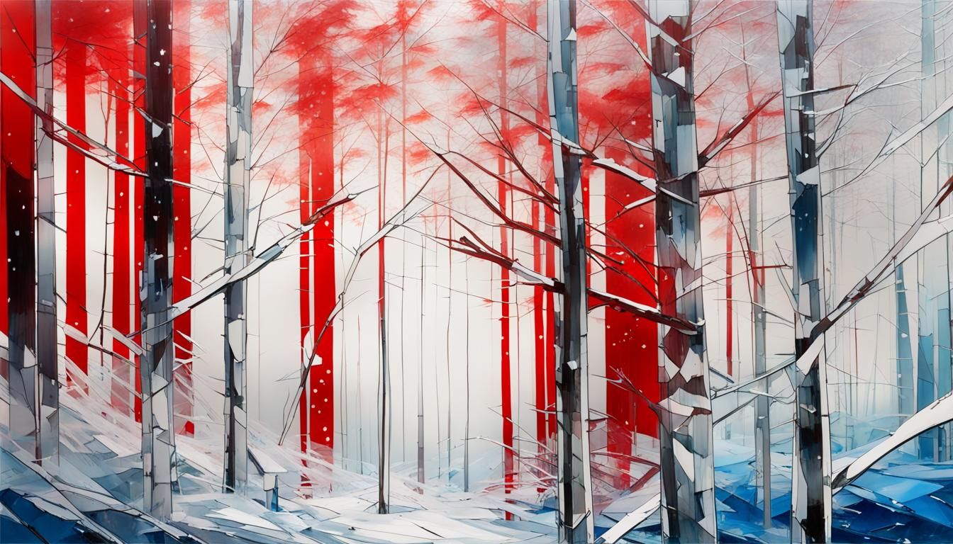 Glass Shard Forest in Winter Morning Light