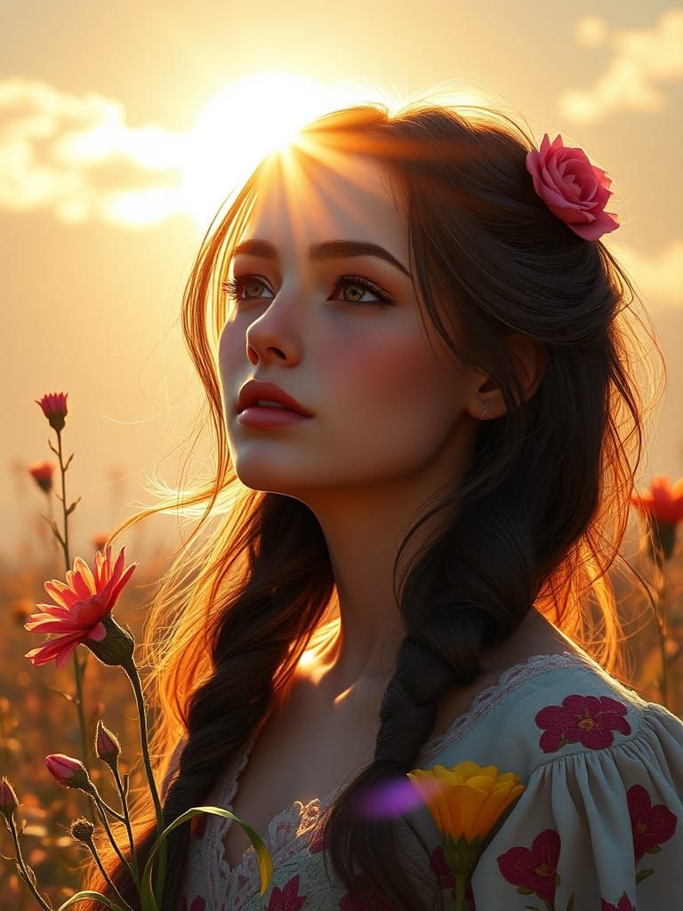 Ethereal Beauty in Vibrant Triadic Colors