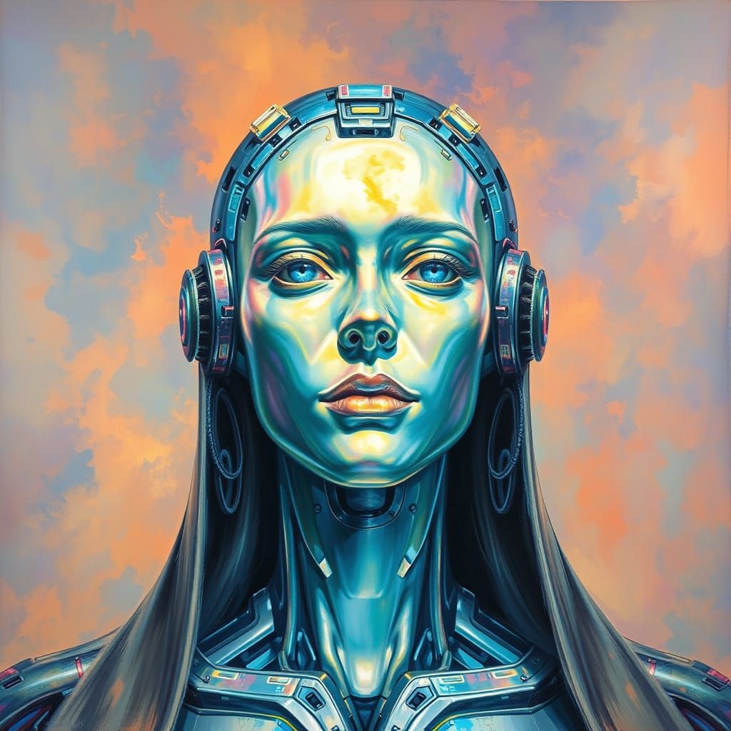 Holographic AI in Oil Painting Style