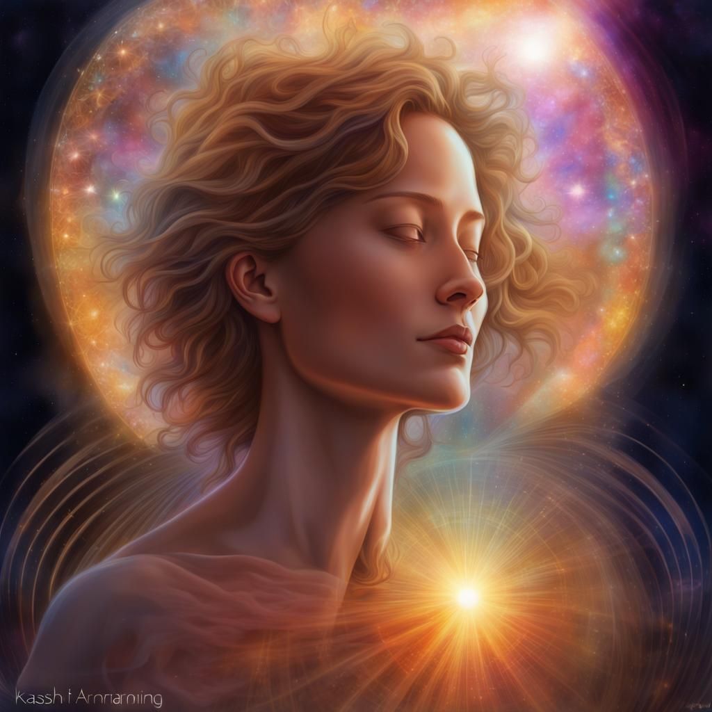 Androgynous Figure Radiating Calm in Finnish Forest