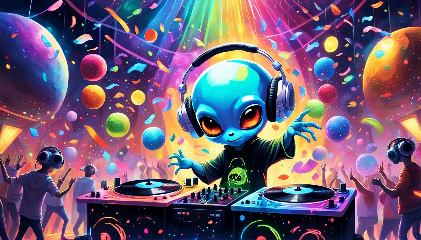 DJ Alien spinning the set!