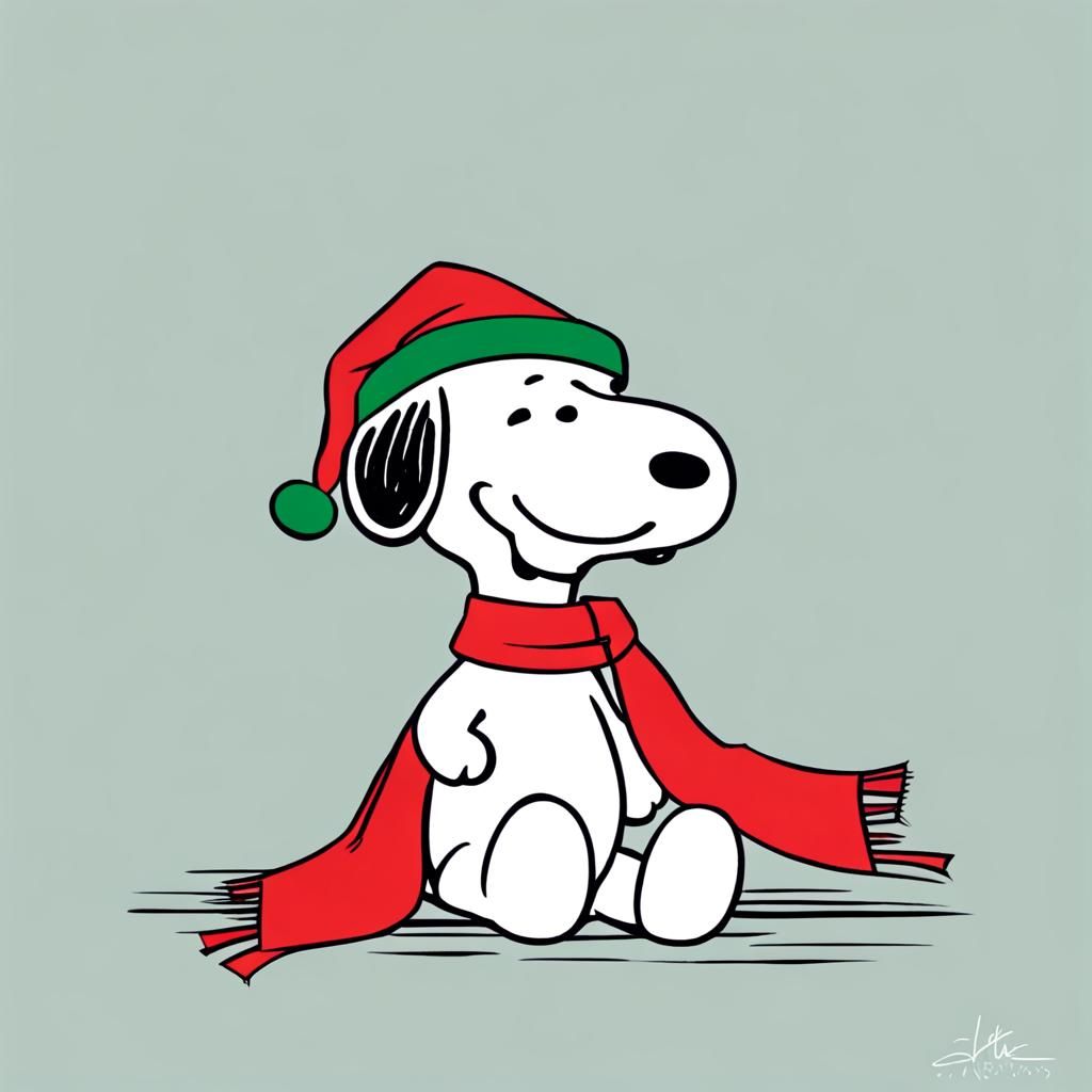 Festive Christmas Snoopy