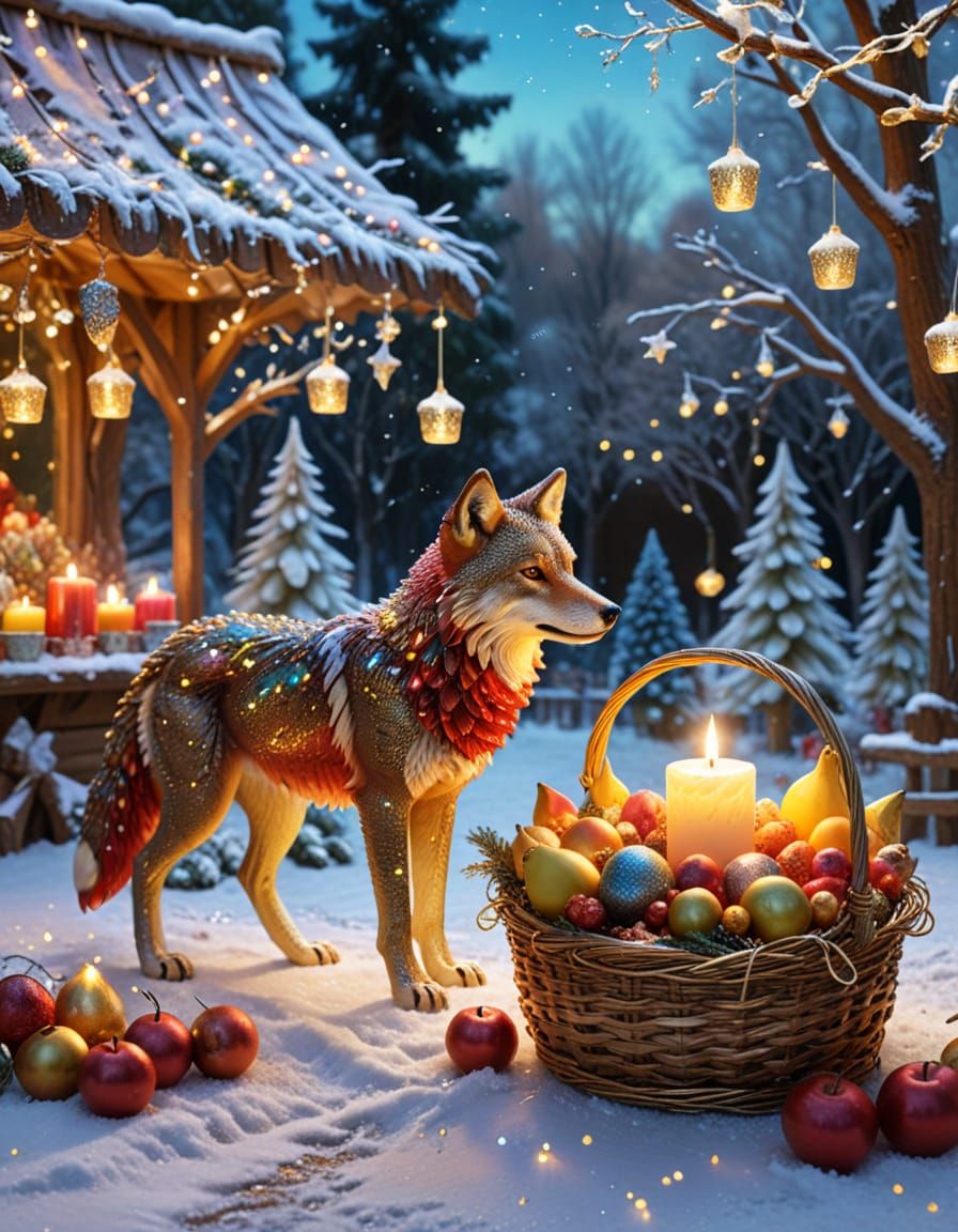 Whimsical Farmstand with Animals in Vibrant 3D Style