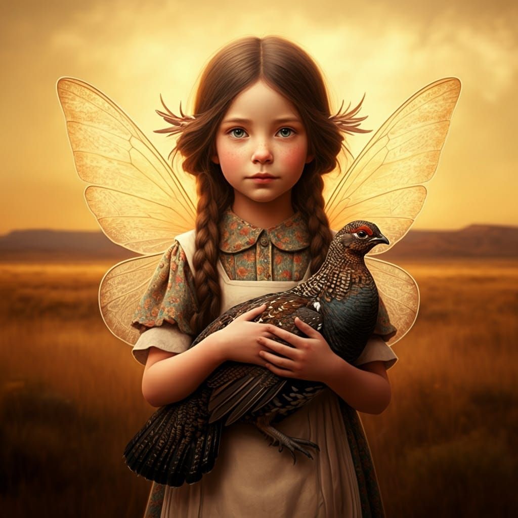 Enchanted Prairie Fairy in Vintage Gingham